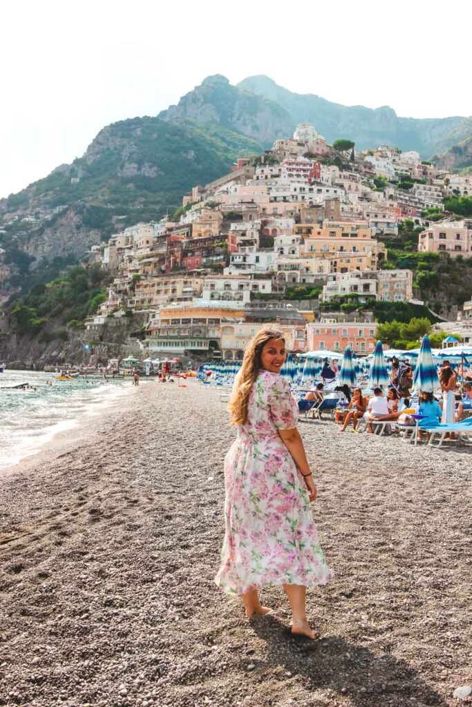 Positano famous beach