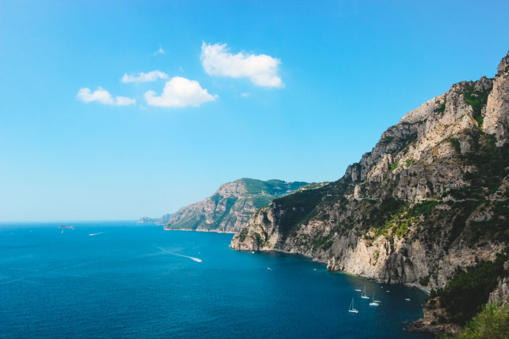 Positano view from the coast