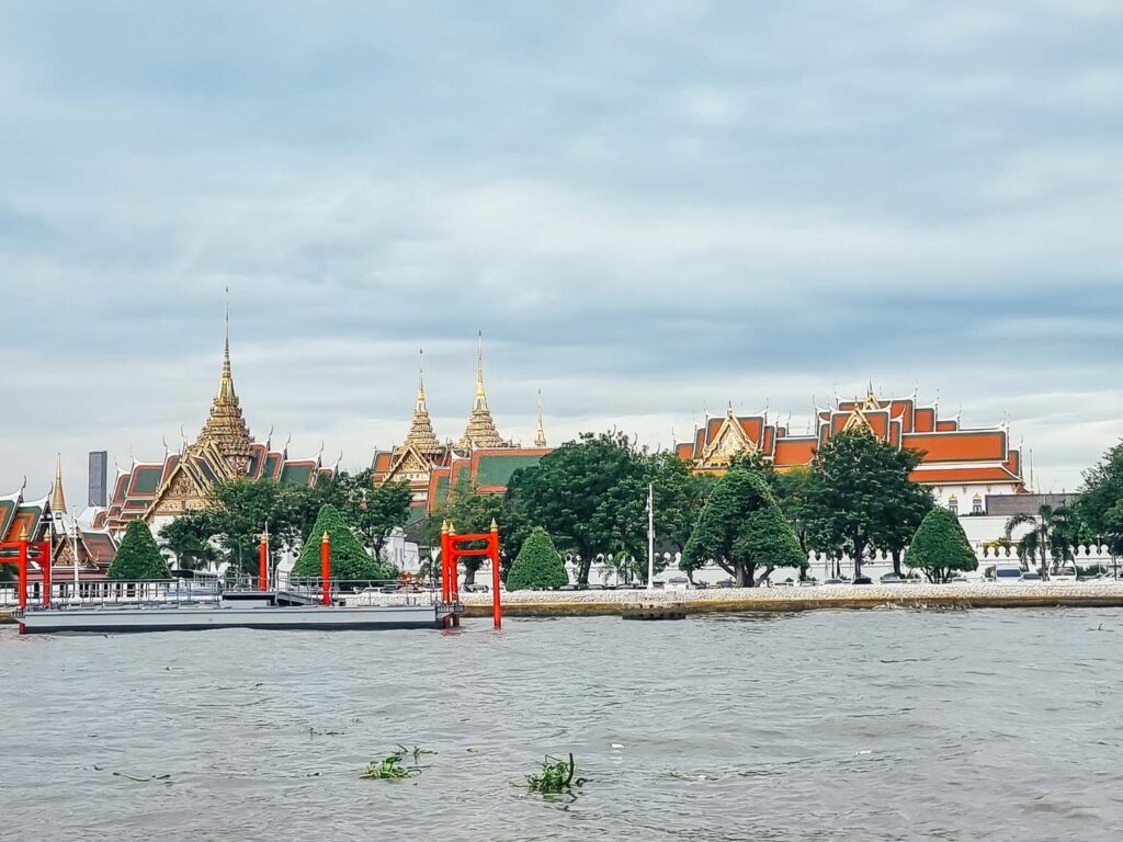 Bangkok Grand Palace view from the Cha Prha River Bangkok Grand Palace view from the Cha Prha River