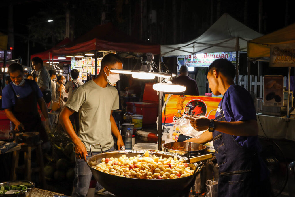 Chiang Mai sunday night market food options