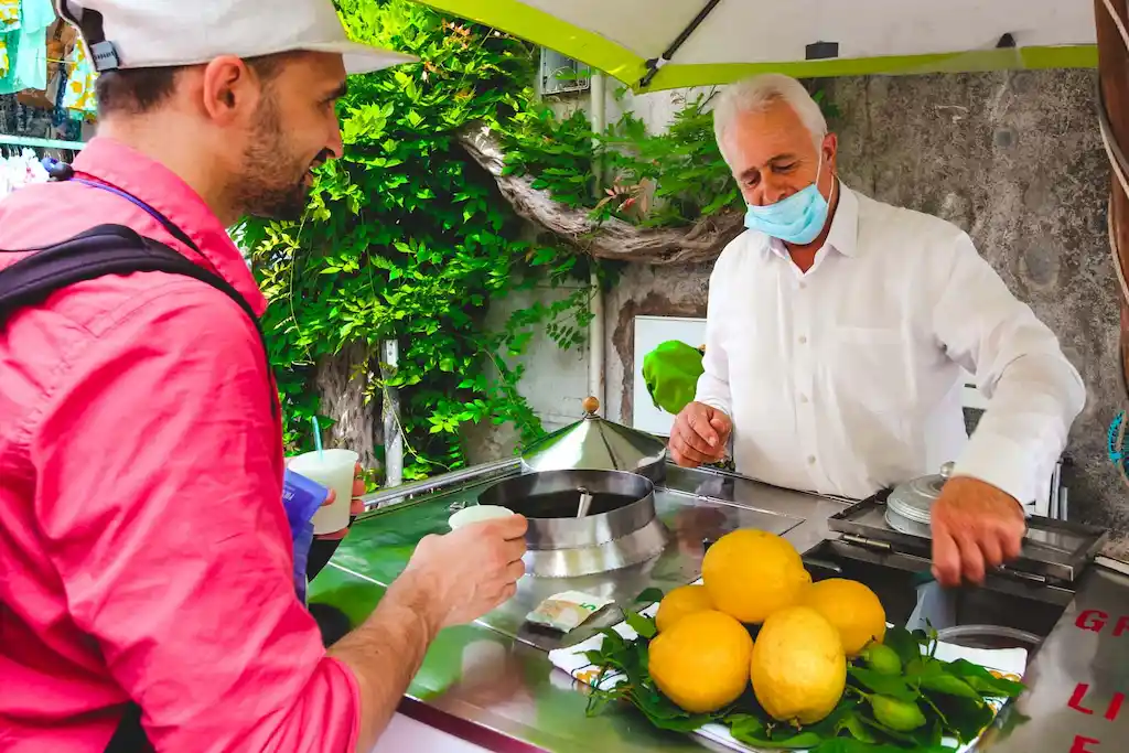 Granita al Limone in Positano Italy