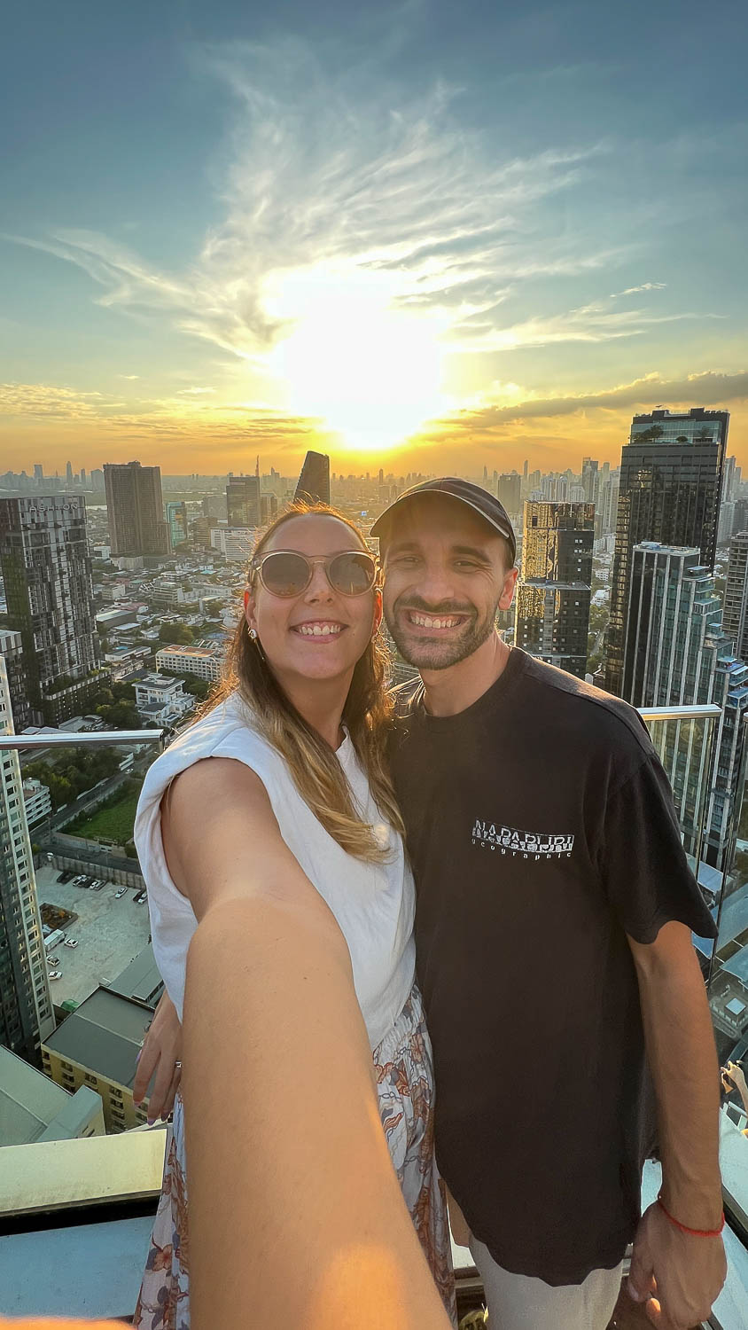 Toti and Ale taking a picture at the amazing rooftop Toti and Ale taking a picture at the amazing rooftop