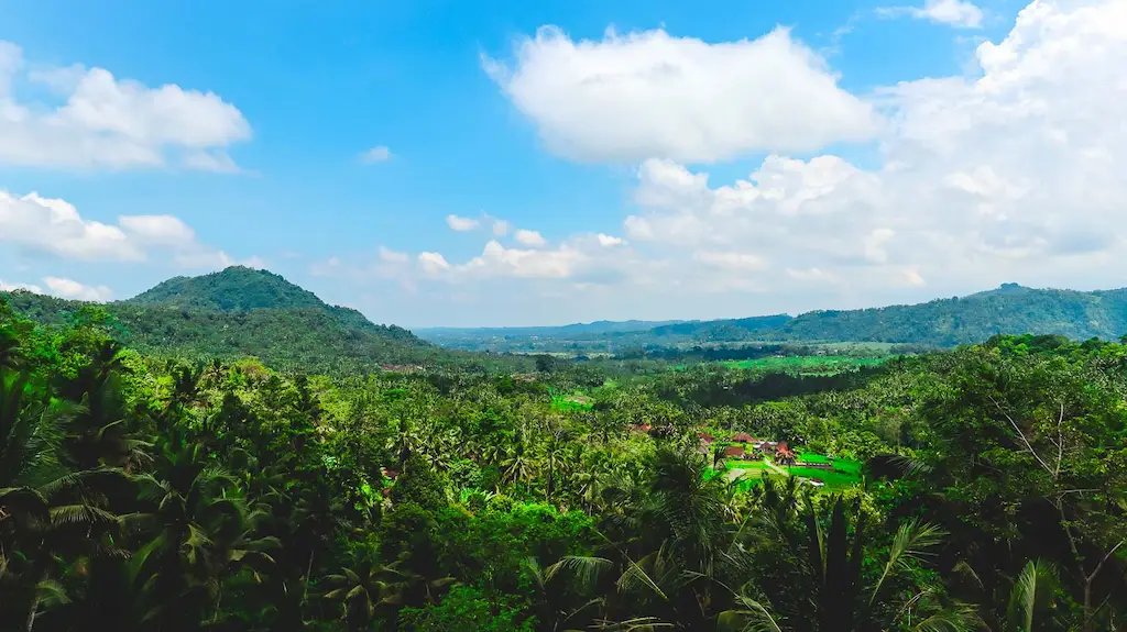 The stunning view from Gembleng Waterfall Bali