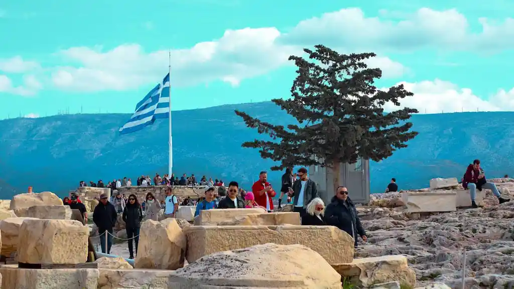 Athens Acropolis Hill admire Parthenon Athens Acropolis hill and viewpoint