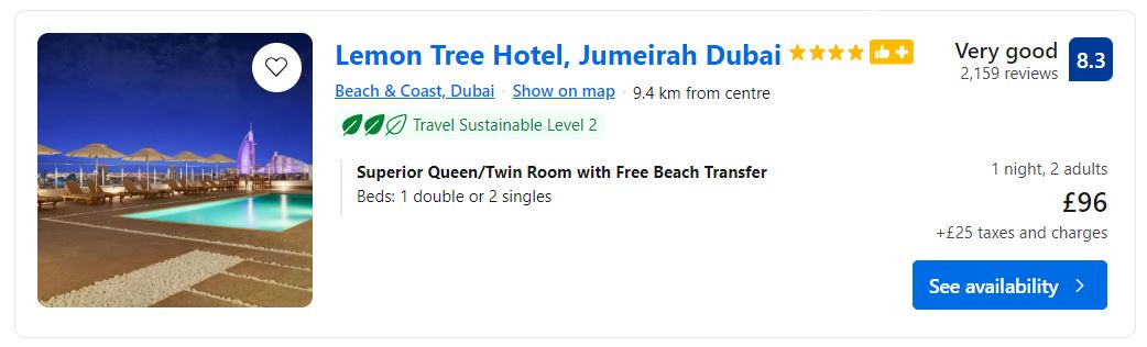 LEmon Tree Hotel Dubai Lemon Tree Hotel in Dubai offers a beautiful infinity pool with view at very budget rates in Dubai