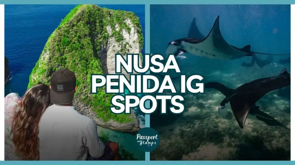 Collage of the most Instagrammable photo spots in Nusa Penida, Bali