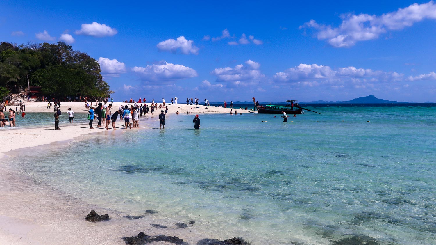 Phuket island hopping Best tours from Krabi Poda Island Visiting the incredible Maya Bay - Toti and Ale walking on the beach