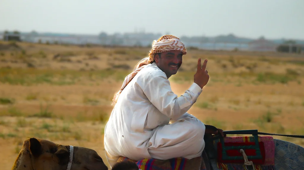 Bedouins in the desert near Dubai for a day trip in UAE