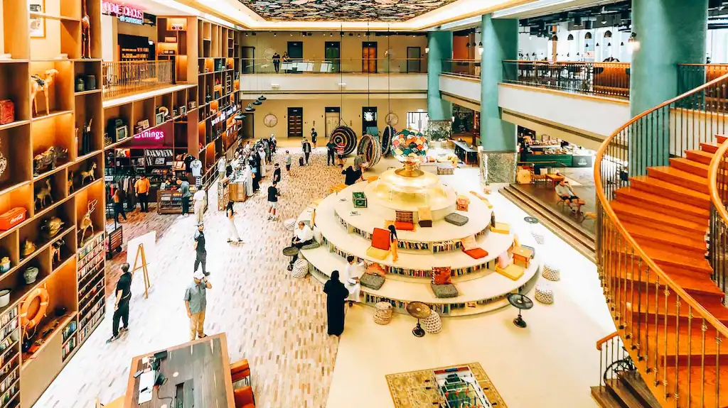 Lobby at the 25hours hotel of Dubai Downtown - hotel near the Burj Khalifa and Dubai Mall