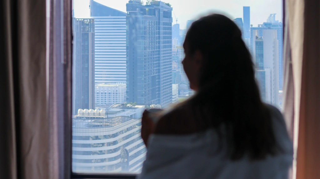 The view from our room at Somerset Rama 9 at level 35