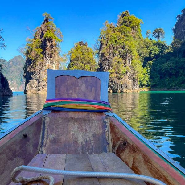 Long Tail Boat View in Khao Sok | Khao Sok backpackers guide