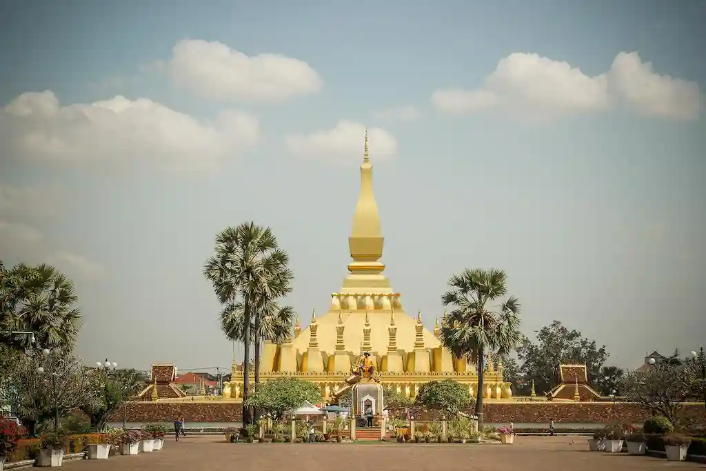 The golden stupa of Vientiane is one of the most impressive monument of the capital