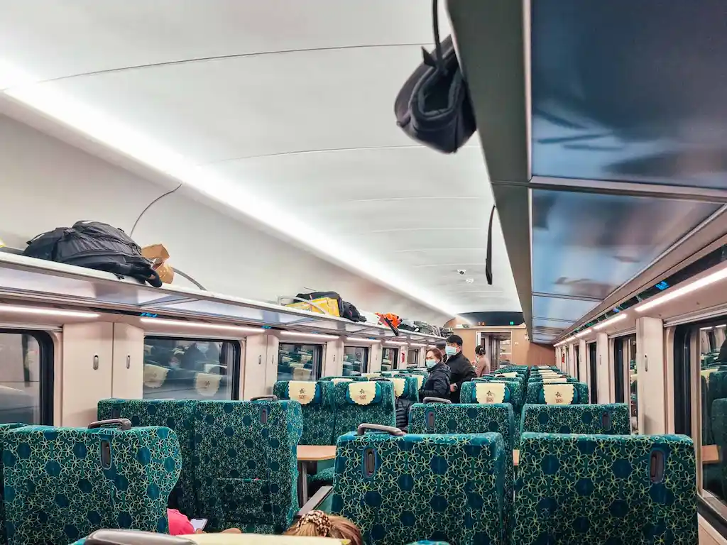 High-speed train in Laos - Second class seats
