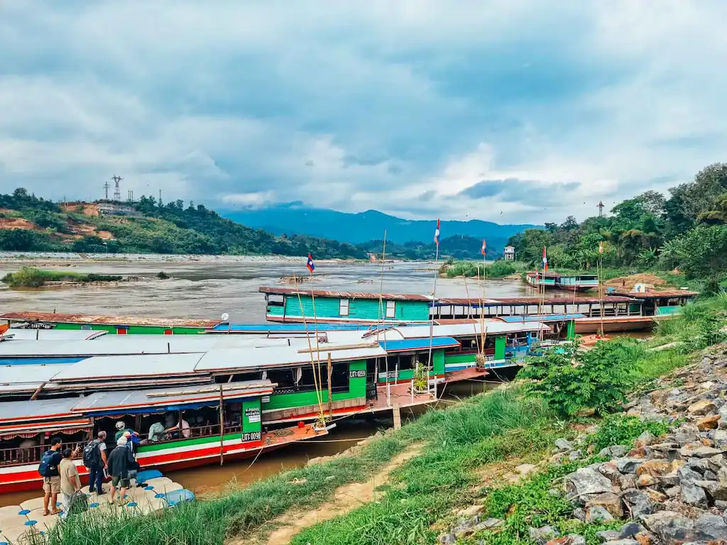 Long tail boat - Mekong River boat two days