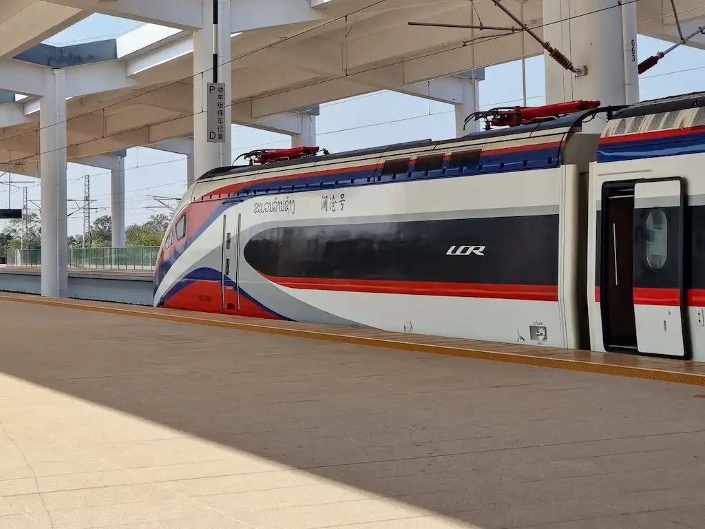 High-speed train in Laos from Vang Vieng to Vientiane