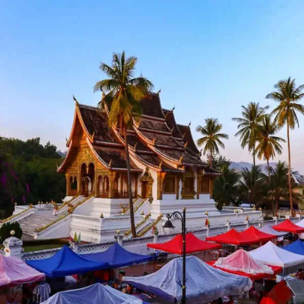 Night market of Luang Prabang and best temple and museum in the centre