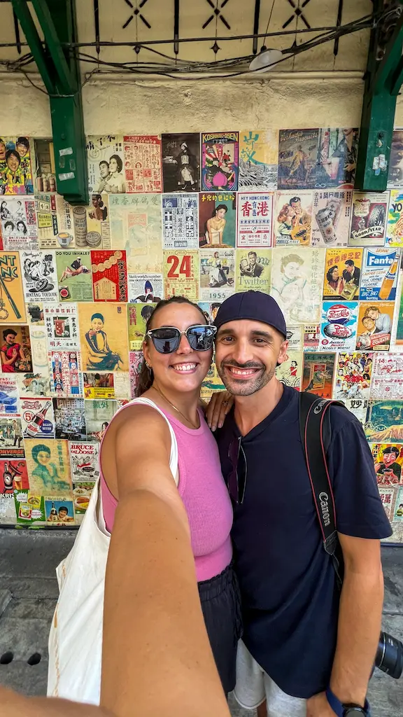 Song Wat Road walls Toti and Ale Passport and Stamps Taking Selfies in Song Wat Road - One of the best photo spots in Bangkok
