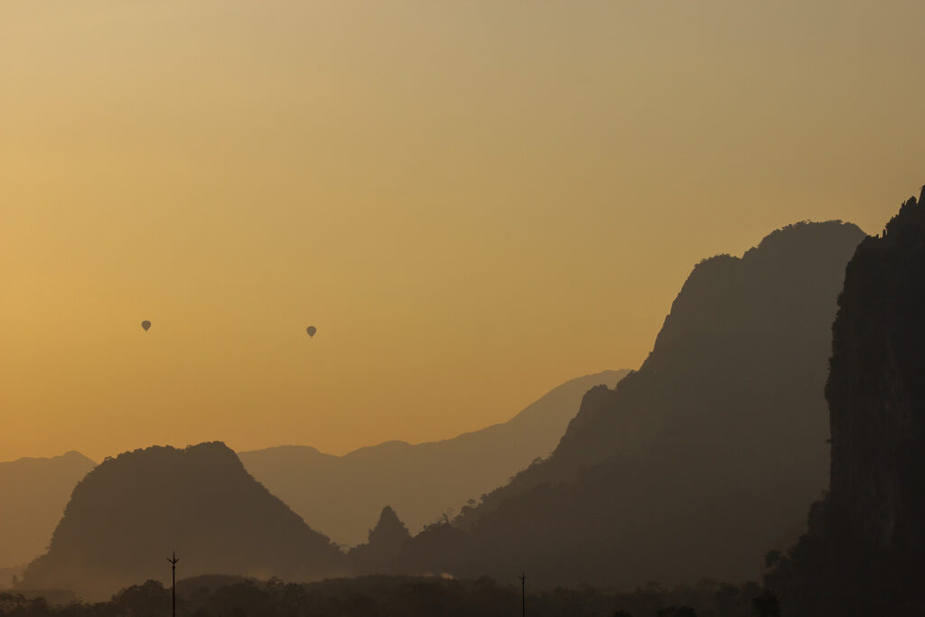 Vang Vieng perfect sunset view | The best time to visit Laos