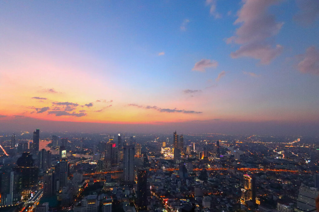 Sunset view from King Power Mahanakon Bangkok