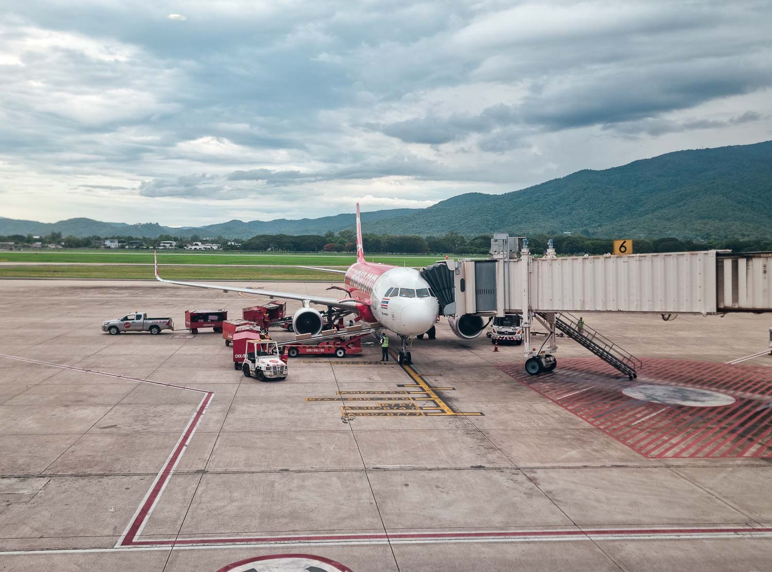 Arriving in the compact arrivals hall at Chiang Mai International Airport (CNX) in Thailand