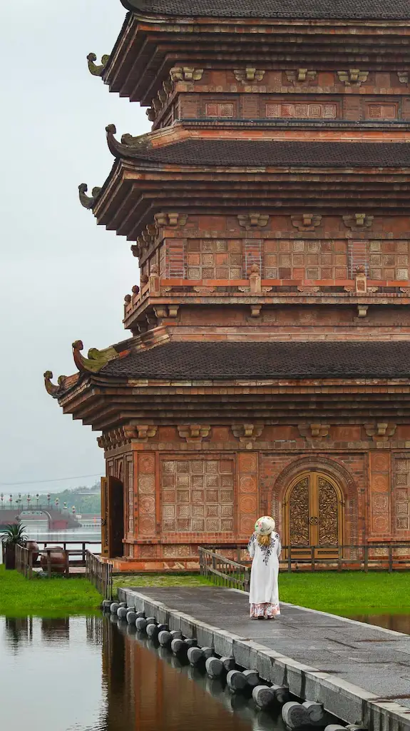 The unicorn temple in Ninh Binh Town is one of the most picturesque corner of Vietnam