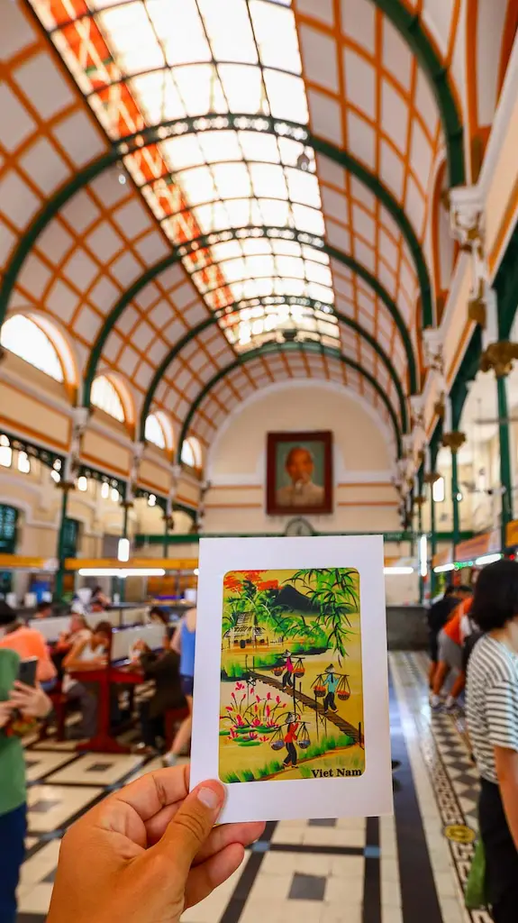 We bought and sent postcards back home as memories