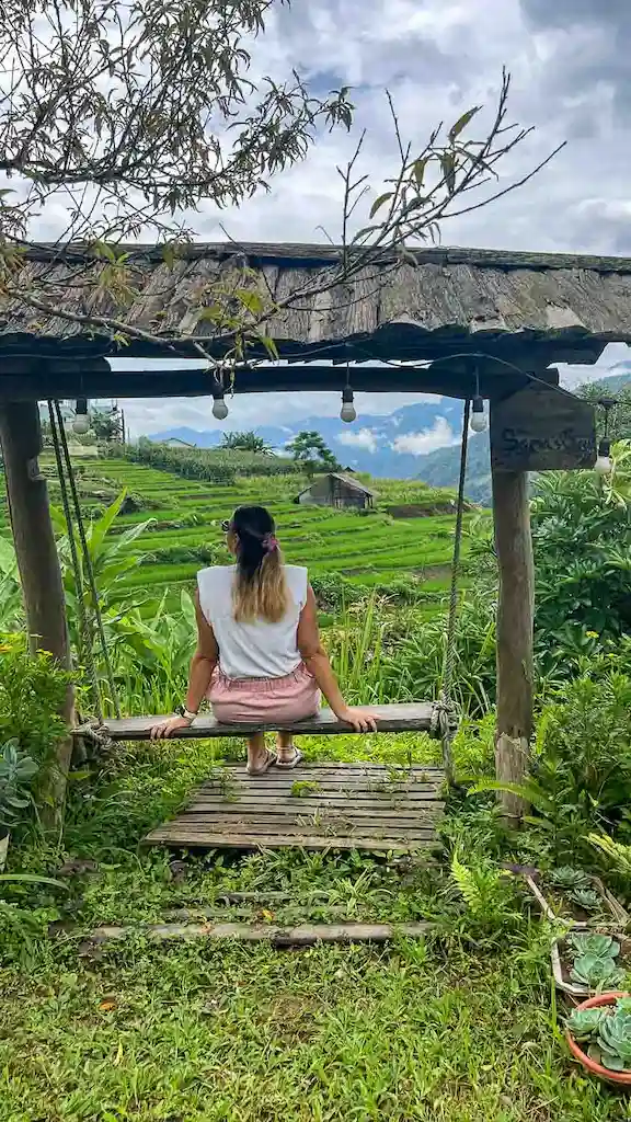 Sa Pa Soul Swing Bimba enjoying the view at Sapa Soul