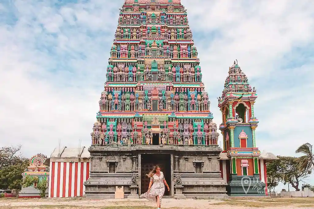 Stunning view of Hindu temple in Sri Lanka