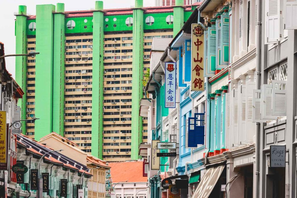 The cute roads of Chinatown in Singapore