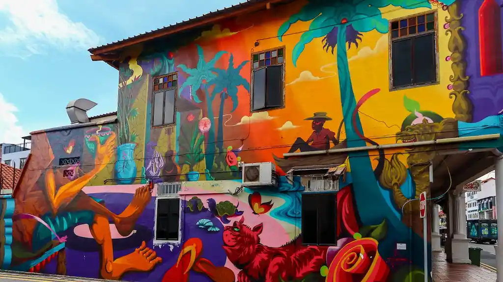 The incredible facade of a building on East Coast Road singapore
