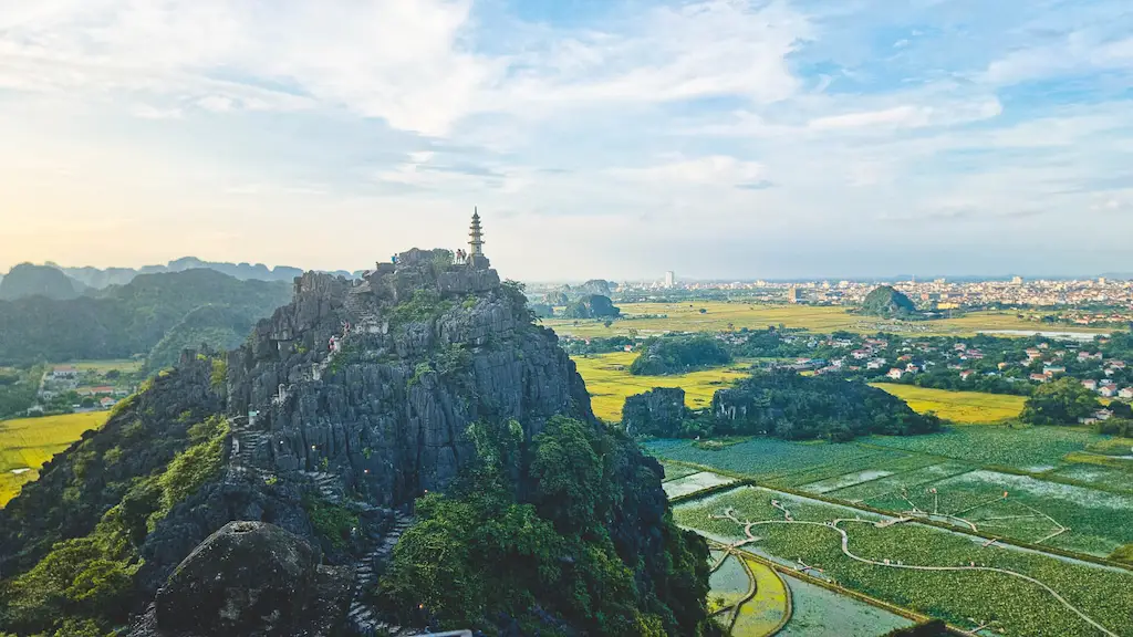 Hang Mua Viewpoint Ninh Binh Hike - Peak photo from the drone