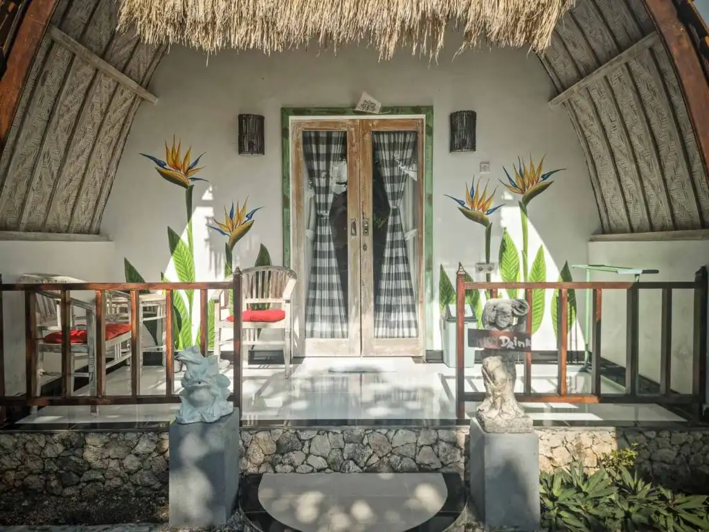 On a budget accommodation on Nusa Penida Island
