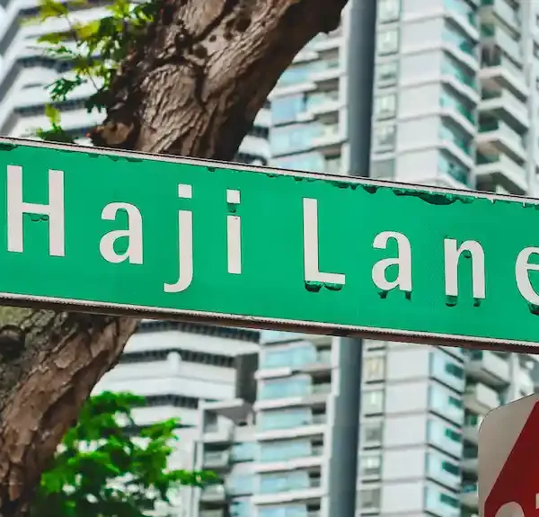 Road Sign Haji Lane Singapore