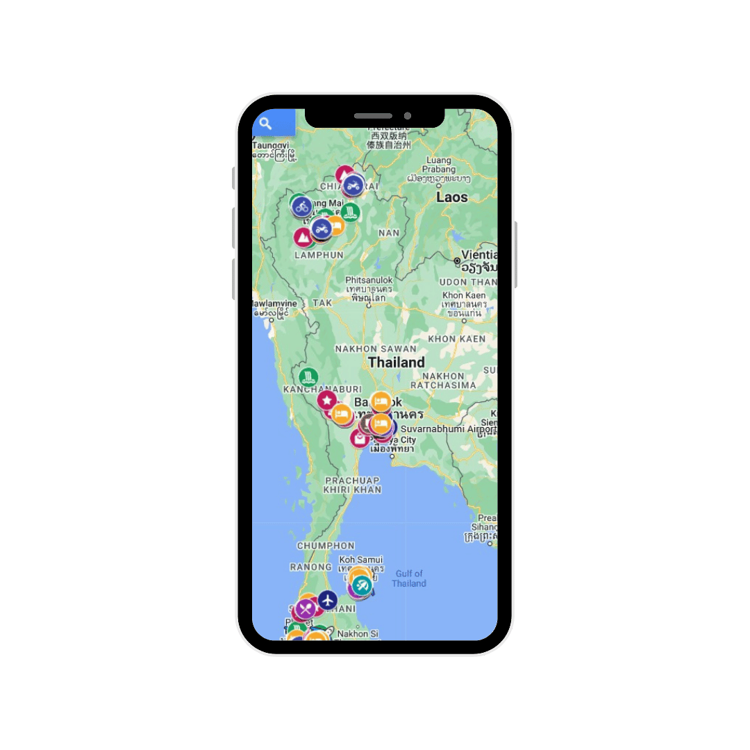 Thailand Travel map