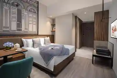 The beautiful standard room at the Citadines Rochor in Singapore little india