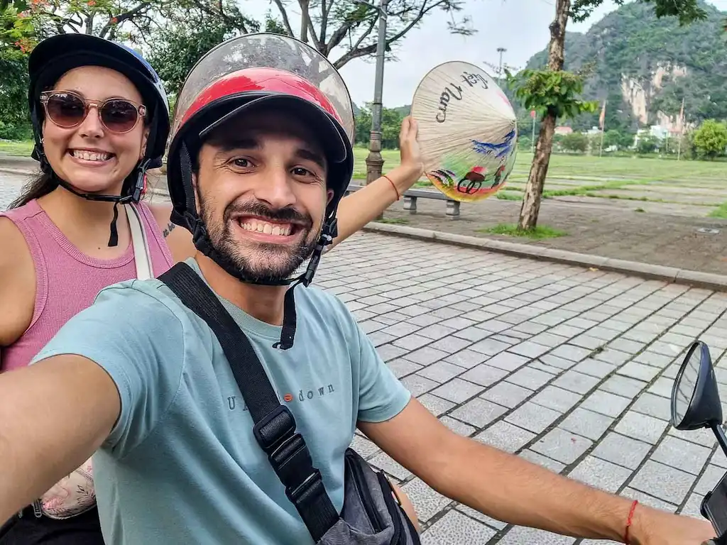 Exploring all the best places in Ninh Binh thanks to our rental scooter