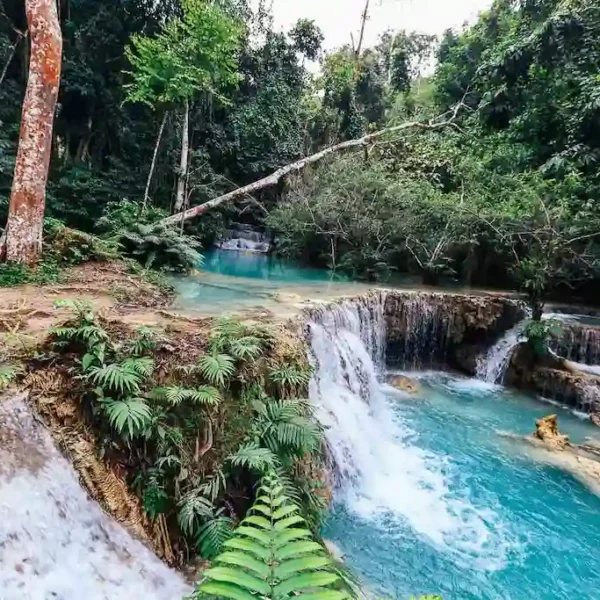 Waterfall in Luang Prabang Laos