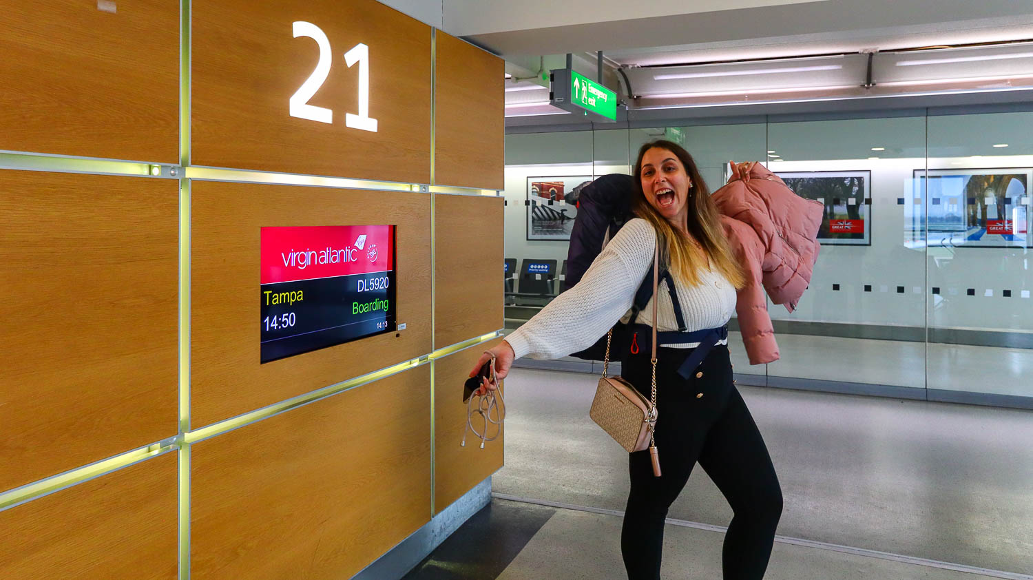 Ale at the gate boarding to go to Tampa Bay Ale at the gate boarding to go to Tampa Bay | virgin Atlantic economy review