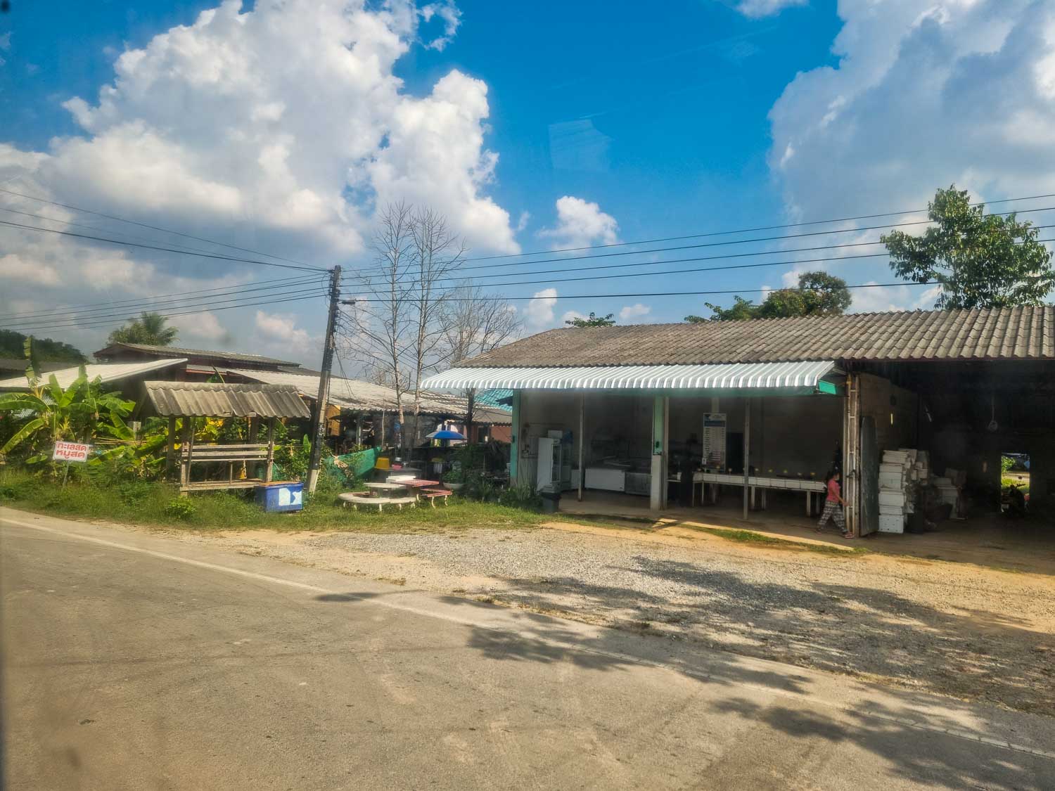 View from our bus window while going towards the border from Thailand to Laos