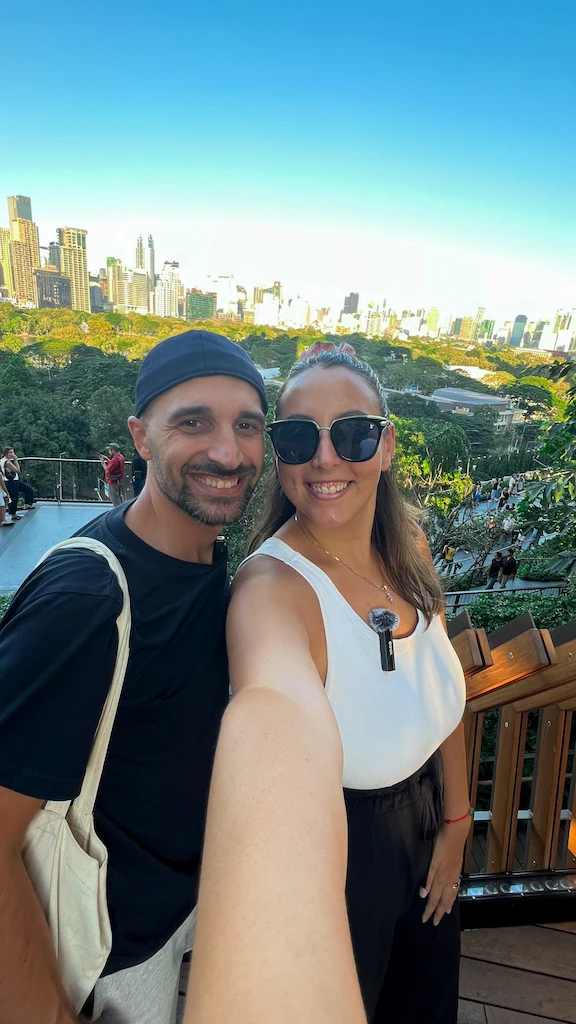 Toti and Ale taking a selfie at the newest Dusit Central Park Garden 
