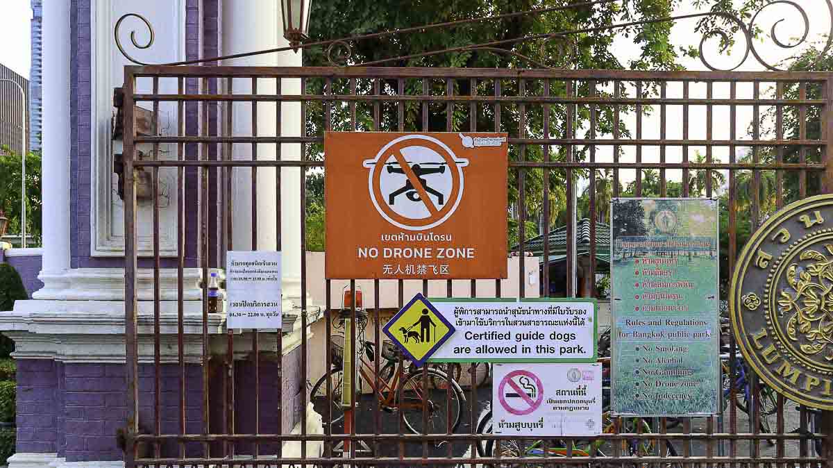 Entrance gate to Lumphini Park Bangkok