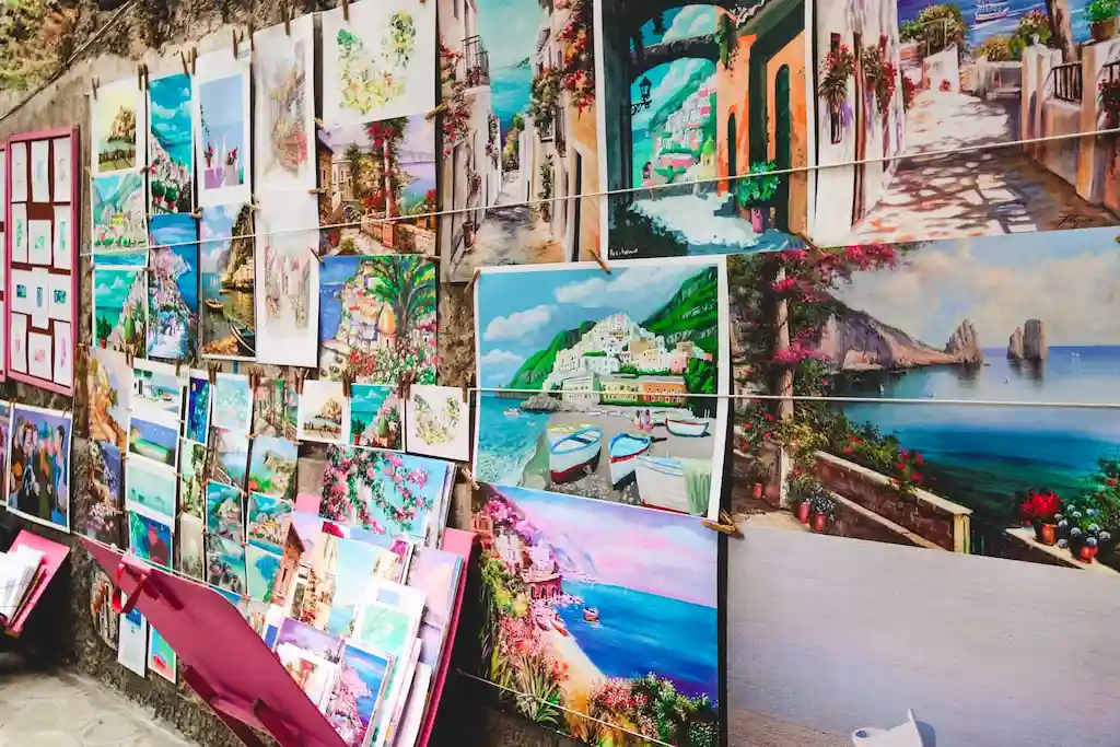 Cute narrow streets of Positano