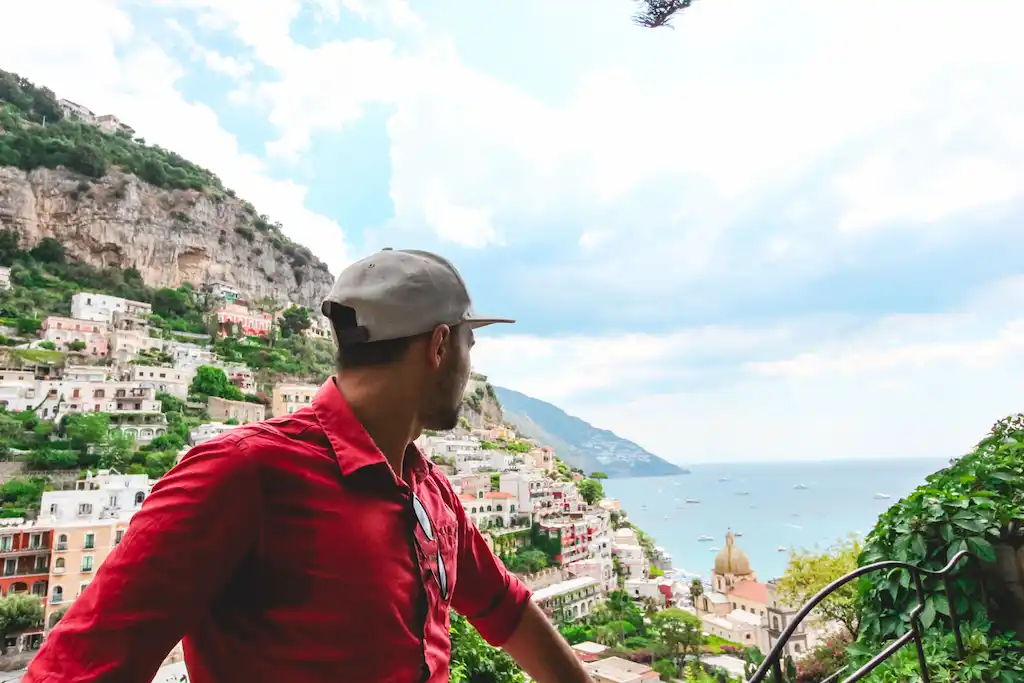 Best photo from Positano are made from above, where you have a great view of the sea and the cathedral.