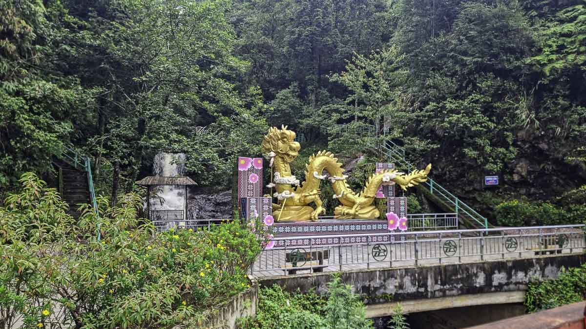 Silver waterfall Sapa dragon bridge