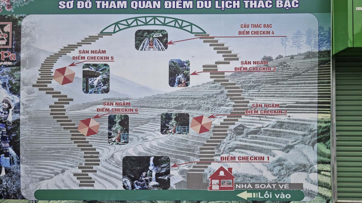 Silver waterfall map