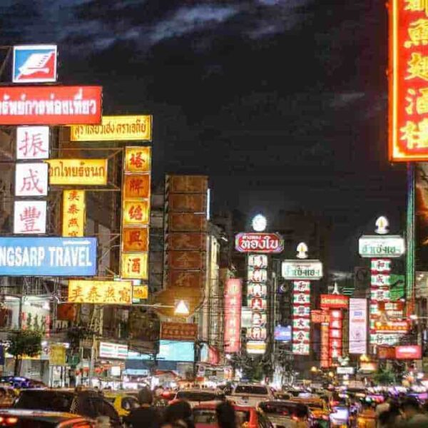 Chinatown neon lights for the night market