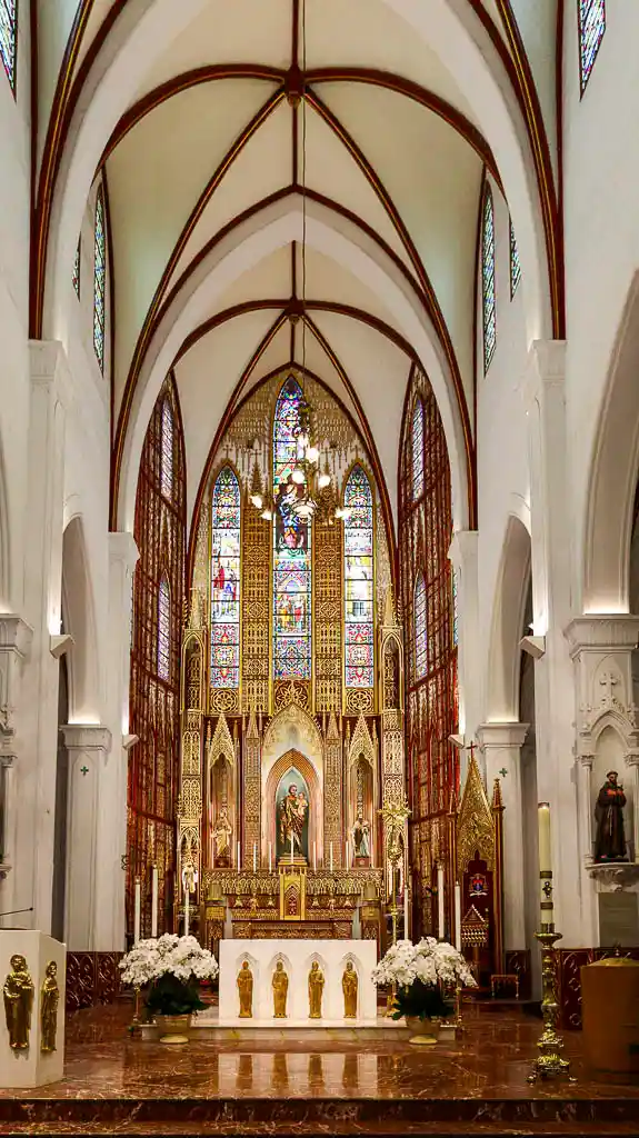 Beautiful details of the inside of Hanoi Cathedral