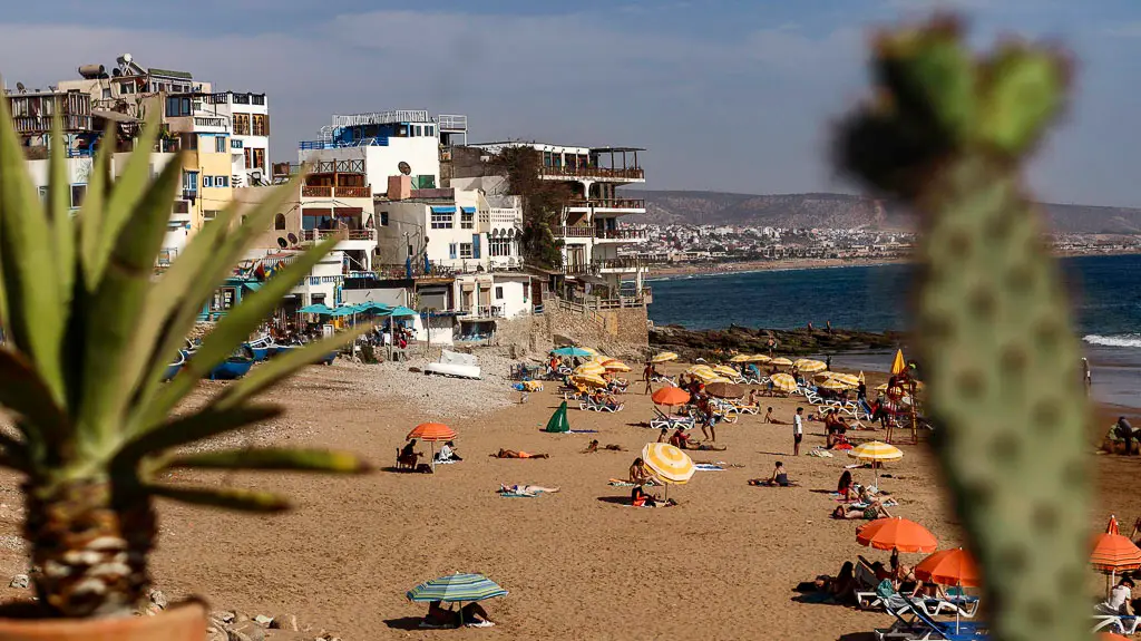 View of Taghazout beach