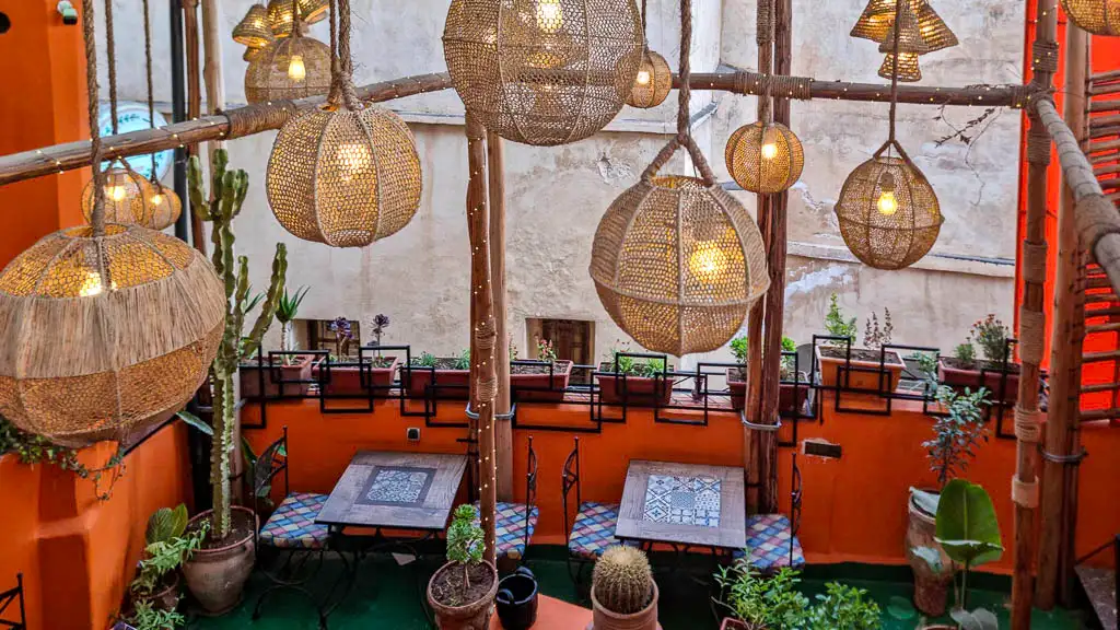 Eating out in Fes - Mamas Touch restaurant - Instagrammable restaurants in Fes