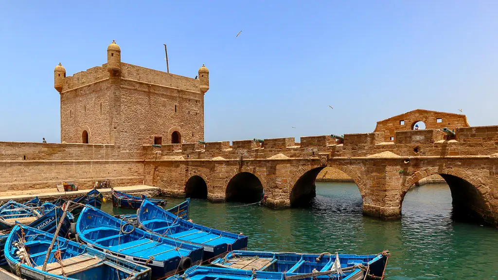 Port of Essaouira Sqala and the boats The beautiful port of Essaouira - Visiting Essaouira while backpacking around Morocco